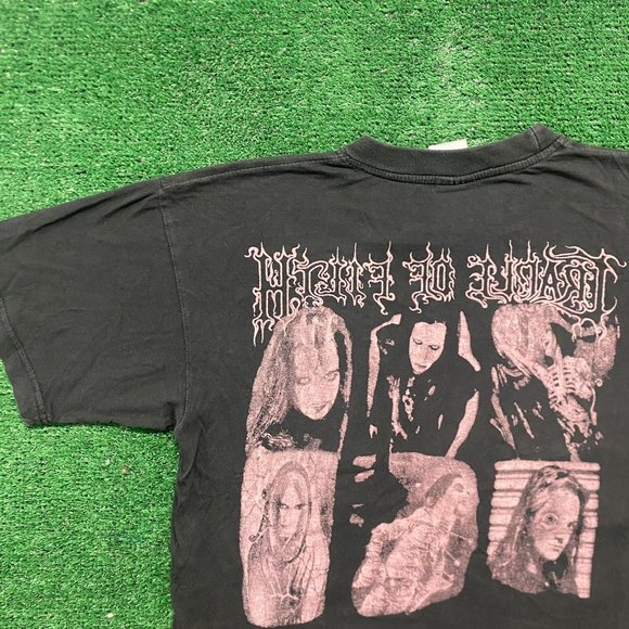 Vintage 90s Cradle of Filth Behind Satan Gothic Metal Band Tee - Picture 7 of 8